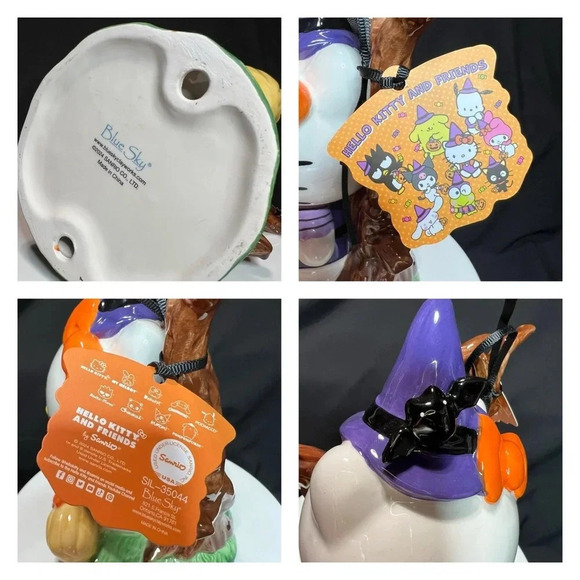 Blue Sky ClayWorks Hello Kitty Ceramic Halloween Witch Broomstick Spooky Figure - Picture 11 of 11